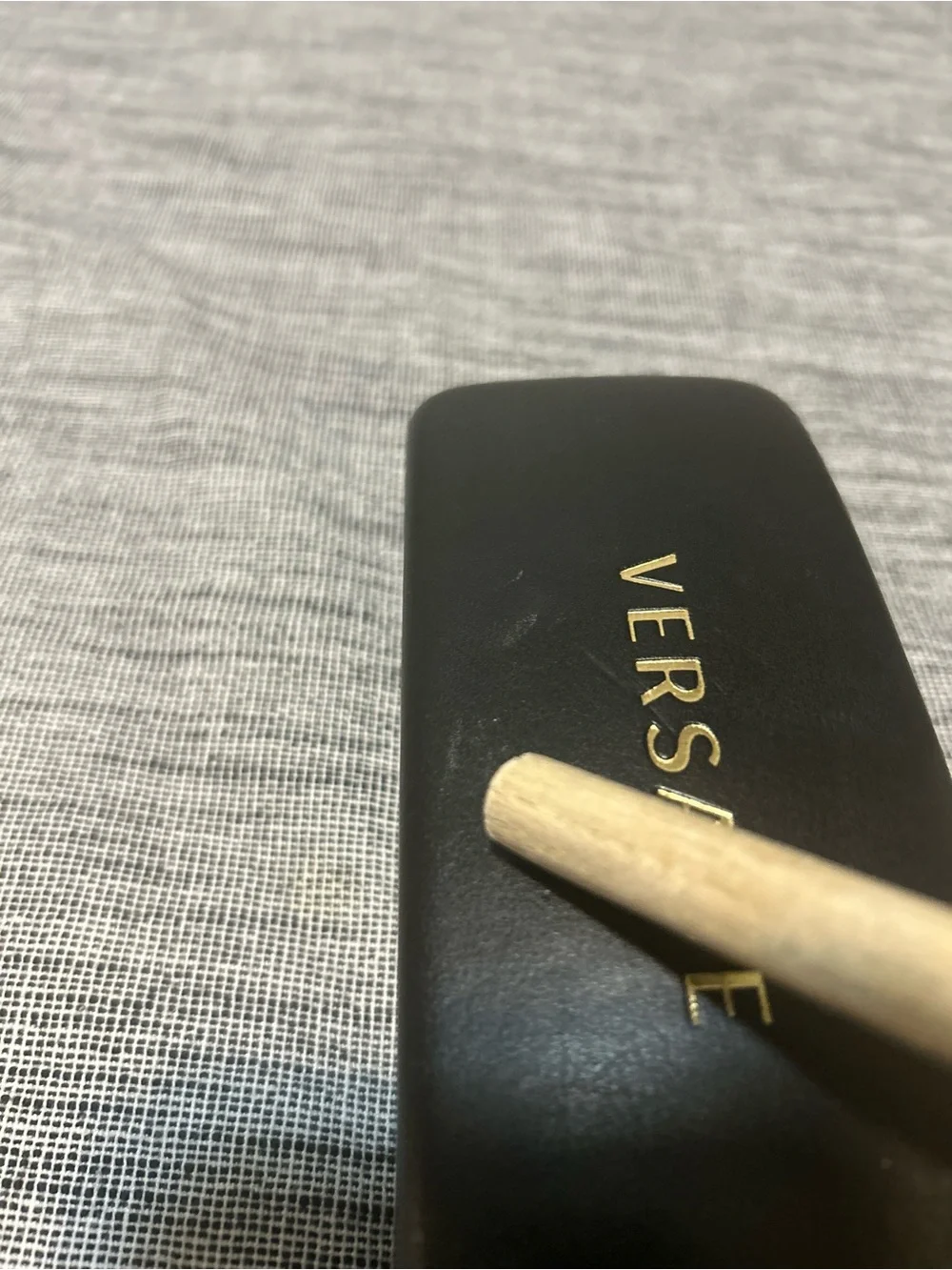 Versace Black Sunglasses Hard Case with Gold Logo